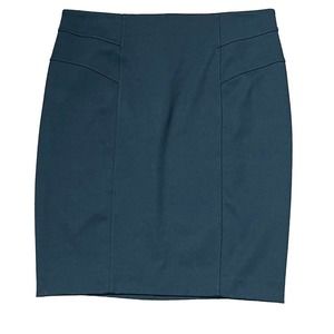 New York & Co. Pencil Skirt Size 6 Black Stretch Blend Back Zip Womens 32X21‎